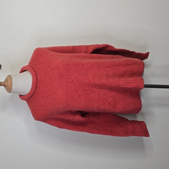 MADEWELL Fulton Sweater Pullover Wool Alpaca Soft Knit Cozy Roll Neck NWT Red M - Picture 2 of 3